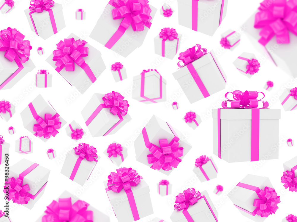 a lot of gift box fall down a lot of gift box fall down