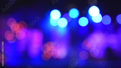 Stage lights out of focus background