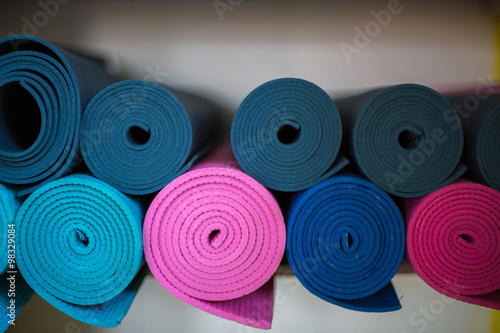 Colored yoga mats