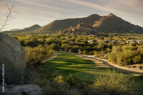 Arizona desert landscape scene,Scottsdale,AZ photo