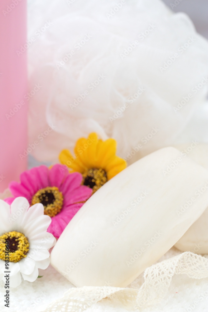 Flower soap and SPA accessories