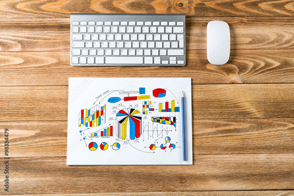 Business workplace with stuff Business workplace with stuff