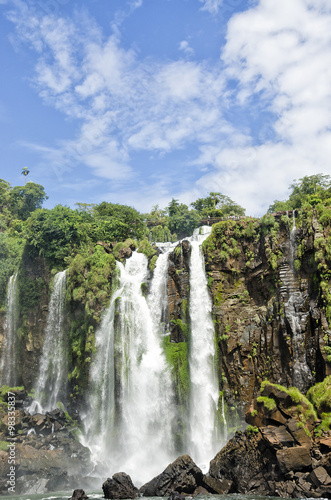 Waterfall  - Adam and Eva Gap  Salto  in the Iguazu