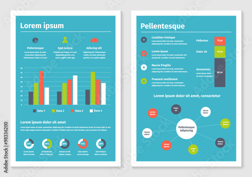 Modern business infographic brochure template 2