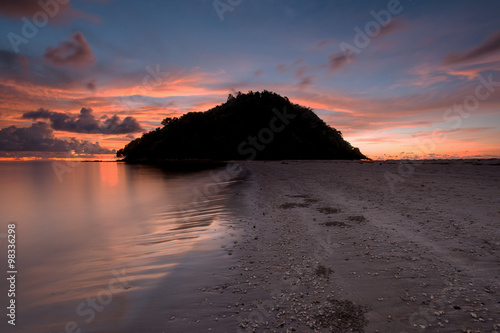 sunset at Kelambu Beach Sabah