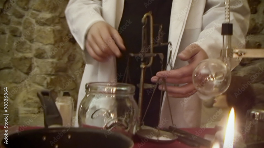 Alchemist lab pan detail Stock Video | Adobe Stock