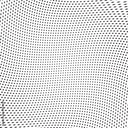 Geometric vector background created with moire technique. Noisy