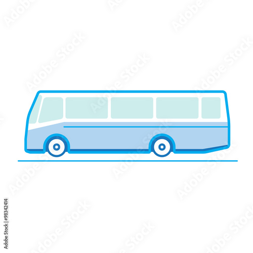 Bus, transportation vehicles, Flat style vector illustration