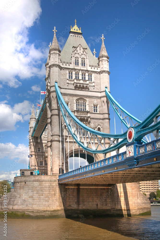 LONDON, UK - APRIL 30, 2015: Tower bridge view