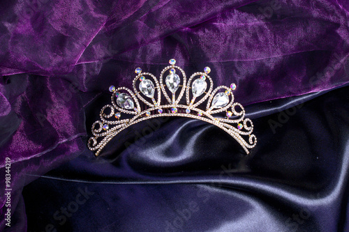 tiara on a silk