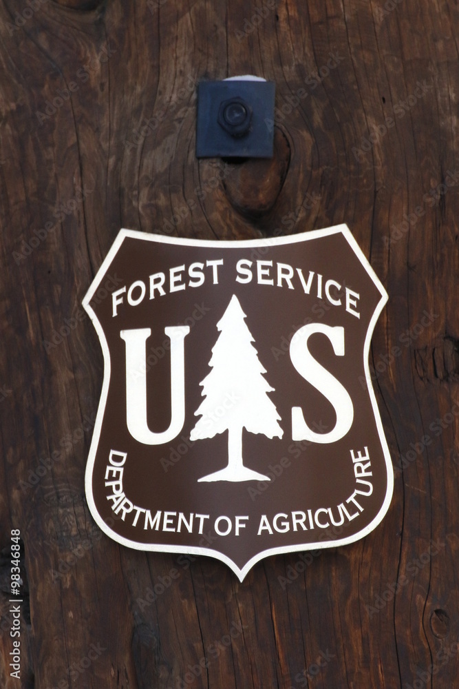 Fototapeta premium Nature: US Forest Service sign