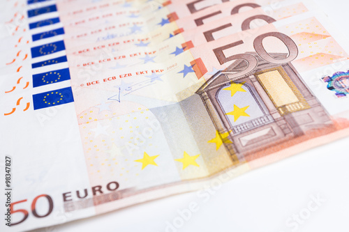 Money euro coins and banknotes background