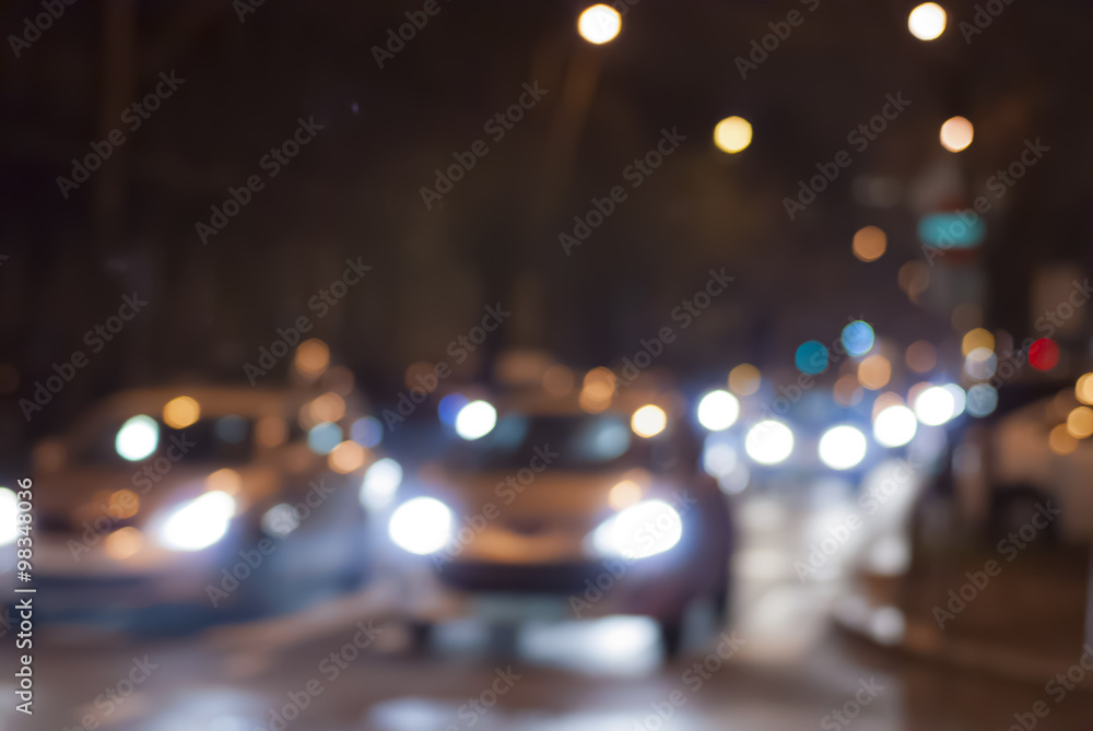 Blurry night traffic Blurry night traffic