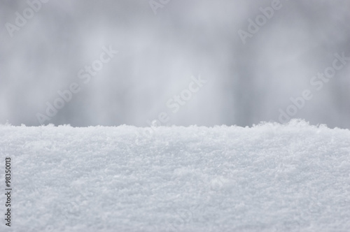 Fresh Snow Texture Background, Detailed Textured Macro Closeup, Gentle Snowy Bokeh, Bright Snowflake Pattern, Clear White Large Horizontal Copy Space