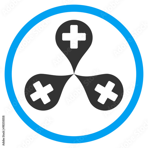 Hospital Map Markers Rounded Icon