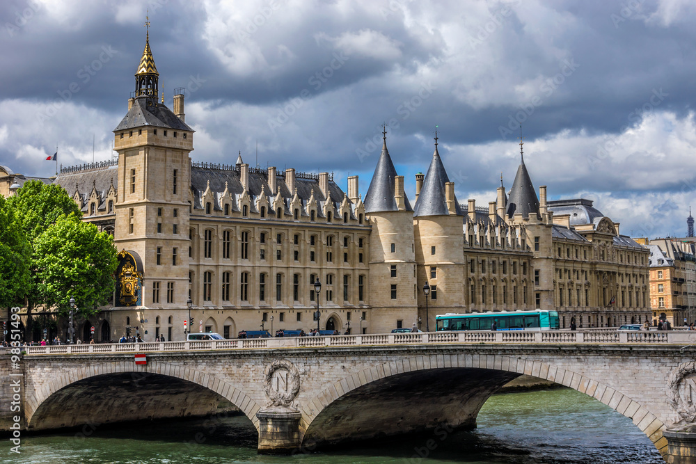 Castle Conciergerie - former royal palace and prison. Paris.