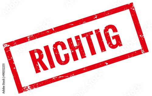 Stempel Grunge rot Richtig
