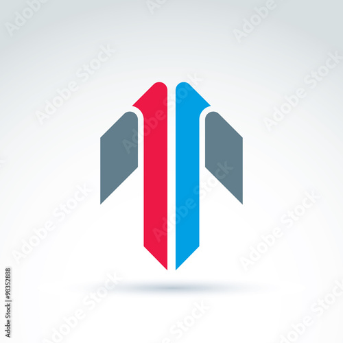 Vector abstract emblem with...