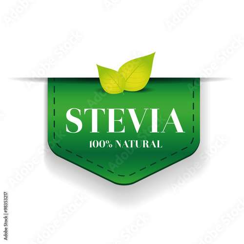 Stevia ribbon vector green