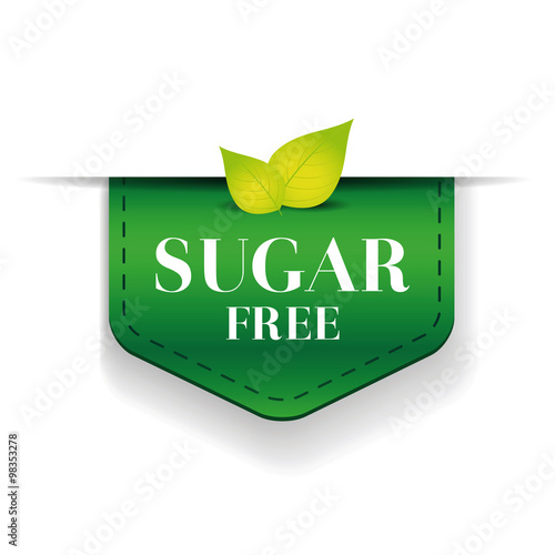 Sugar free ribbon vector green