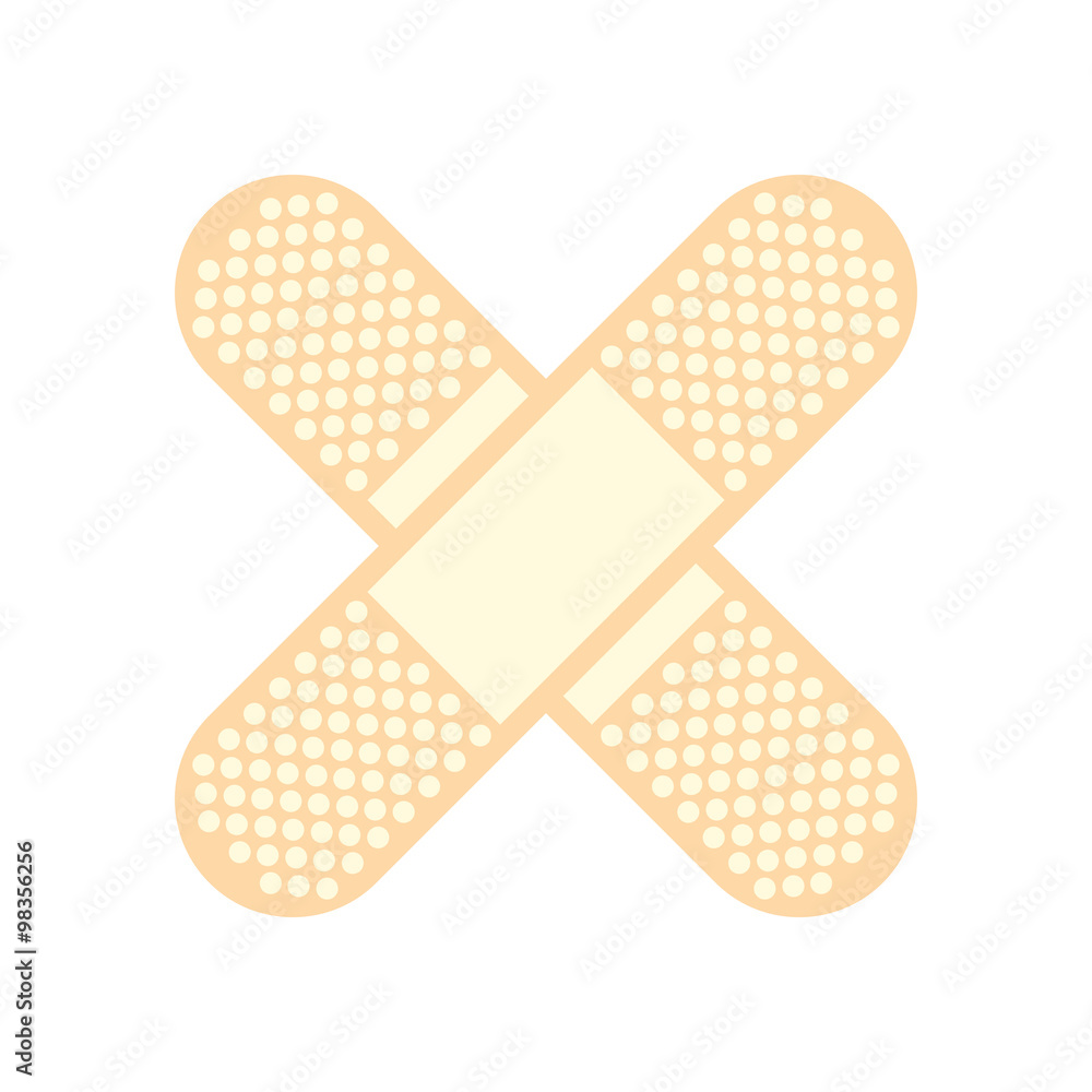 Flat medical icon patch on a white background Flat medical icon patch on a white background