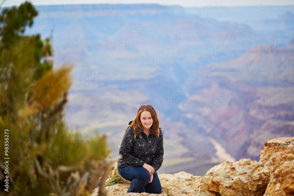 Tourist in Grand Canyon National Park