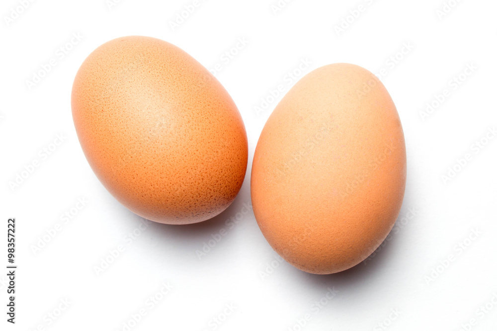 eggs on white background