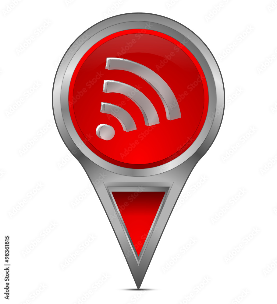 map pointer with WiFi symbol map pointer with WiFi symbol