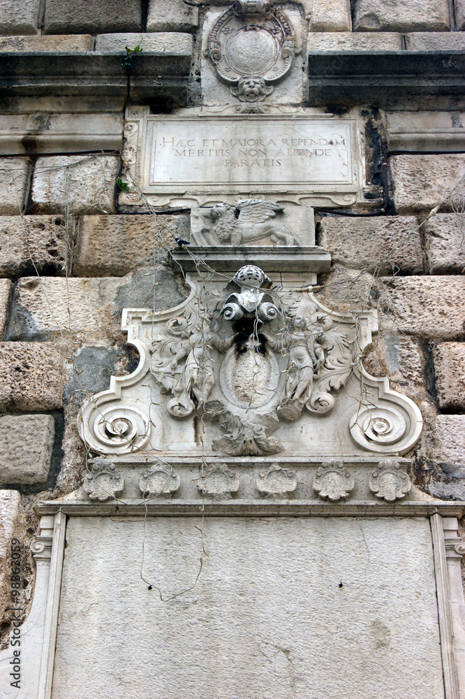 Detail of the clock tower, Kotor