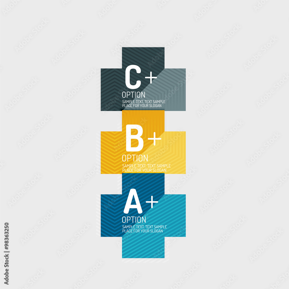 Paper style abstract geometric shapes with infographic options Paper style abstract geometric shapes with infographic options