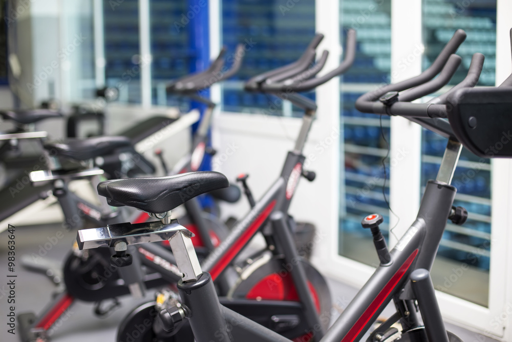 Obraz premium Bikes in the gym