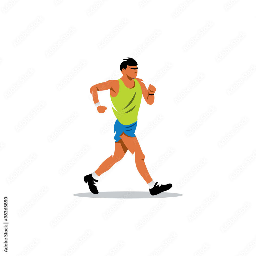 Sport walking. Vector Illustration.