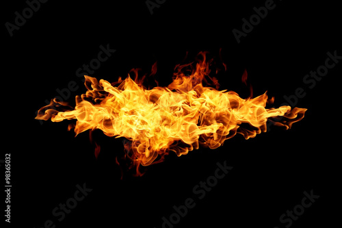 Abstract Fire flame on black background © modify260