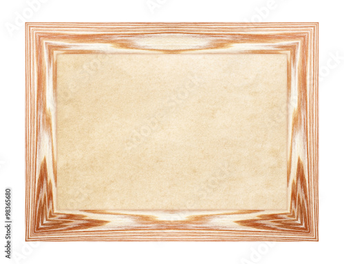wood picture frame Isolated on white background