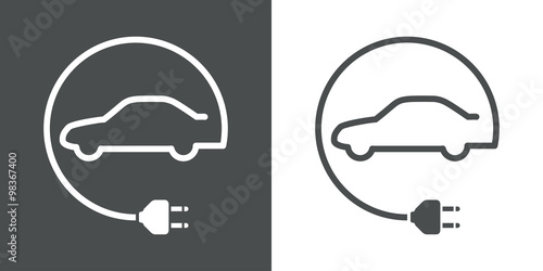 Icono plano vehiculo electrico #1