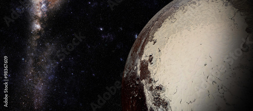The Pluto shot from space showing all they beauty. Extremely detailed image
 photo