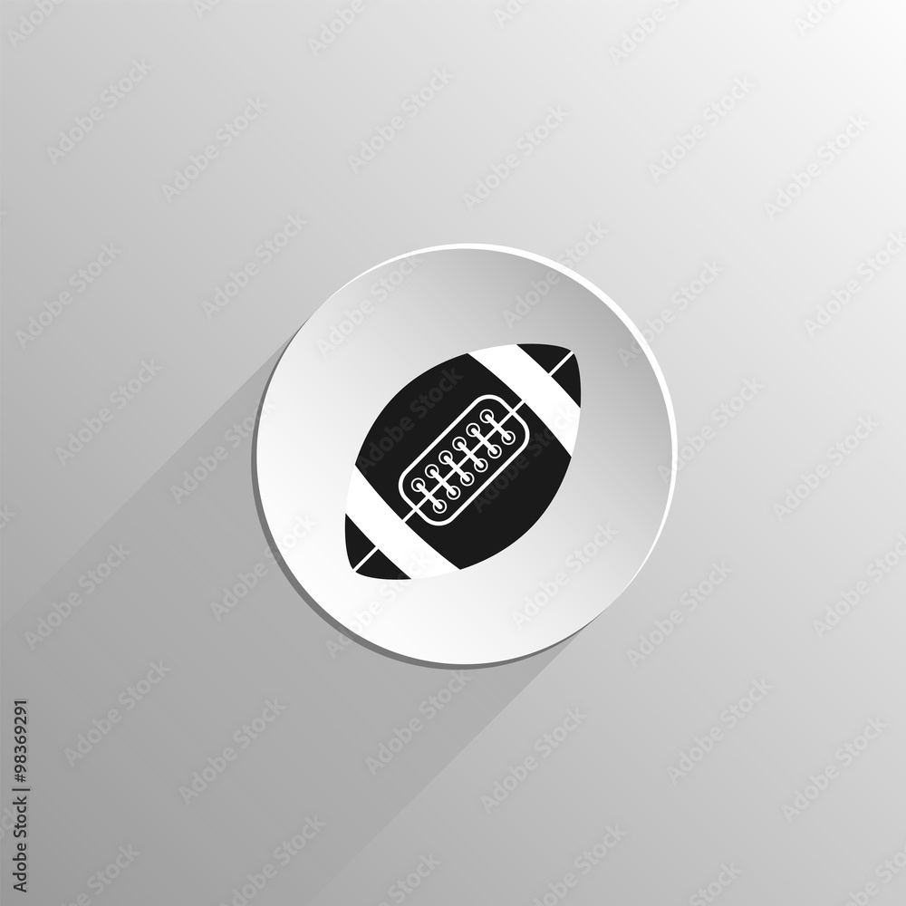 Rugby ball flat icon black