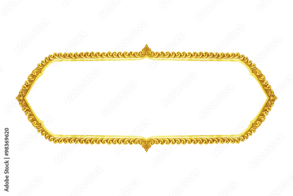 old decorative frame - handmade, engraved - isolated on white ba old decorative frame - handmade, engraved - isolated on white ba