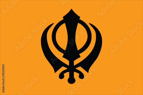 Vector of Sikhism flag photo