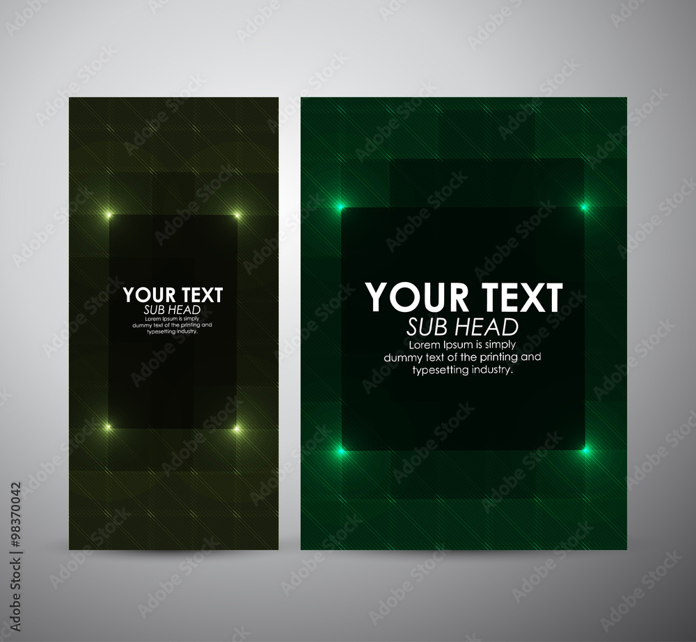 Brochure business design abstract green Modern pattern stylish texture background template or roll up.