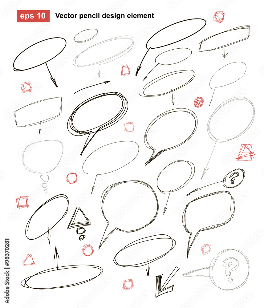 Hand-drawn design elements collection Hand-drawn design elements collection