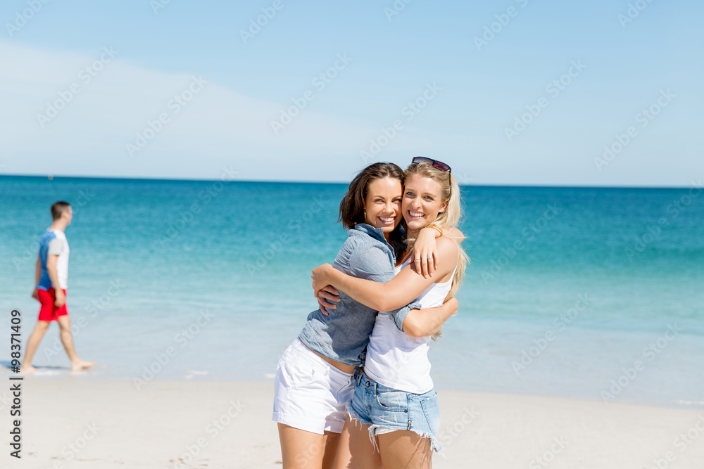 Woman friends on the beach Woman friends on the beach