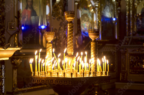 Prayer Candles in orthodoxy church