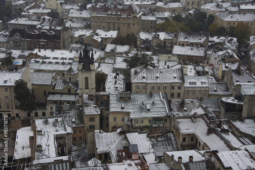 Winter view of Lviv