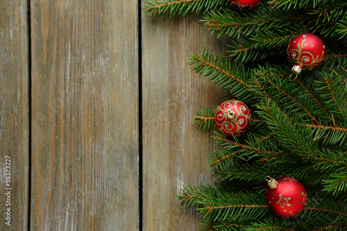 christmas rustic background with spruce