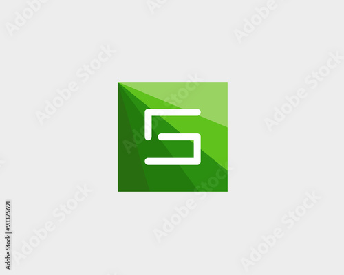 Abstract letter S logo design template. 