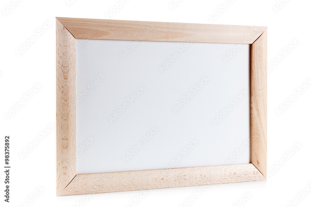 Fototapeta premium Classic wooden frame with canvas isolated on white