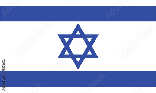 Vector of Israeli flag. photo