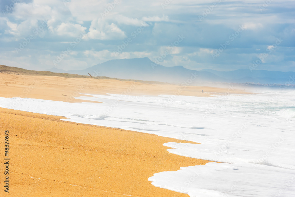Long Sand Atlantic Beach with ocean waves Long Sand Atlantic Beach with ocean waves