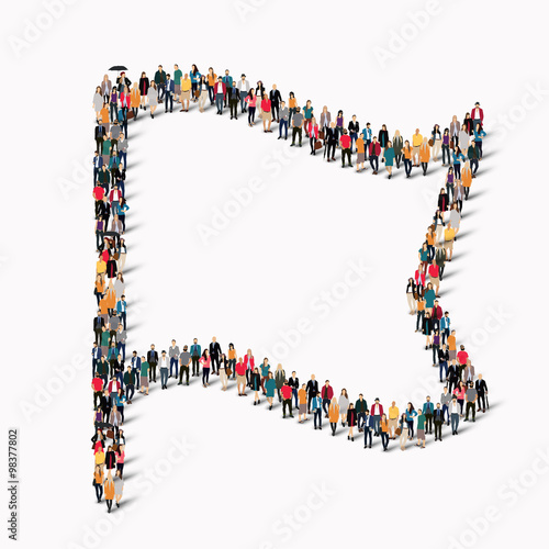group  people form  flag vector
